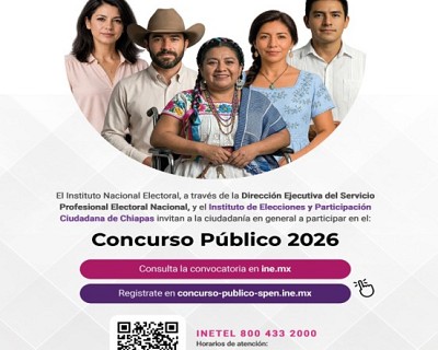 CONVOCA IEPC A PARTICIPAR EN EL CONCURSO PÚBLICO 2026 PARA INTEGRAR EL SERVICIO PROFESIONAL ELECTORAL NACIONAL DEL SISTEMA OPLE