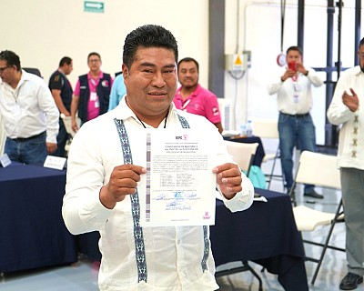 ENTREGA IEPC CONSTANCIA DE MAYORÍA Y VALIDEZ A GANADOR DE LA PRESIDENCIA MUNICIPAL DE PANTELHÓ
